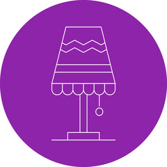 Lamp single vector icon illustration