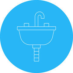 Sink single vector icon illustration