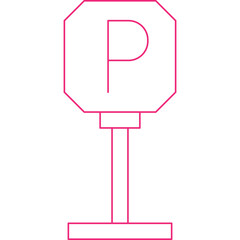 Parking single vector icon illustration