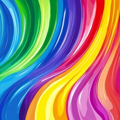 Obraz premium Vibrant swirl of colors creates an energetic and dynamic abstract design in bright hues of the rainbow