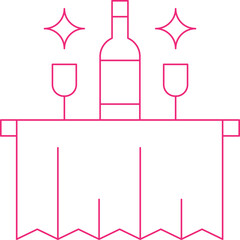 Room Service Trolley single vector icon illustration