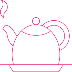 Tea Kettel single vector icon illustration