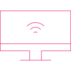 Television single vector icon illustration