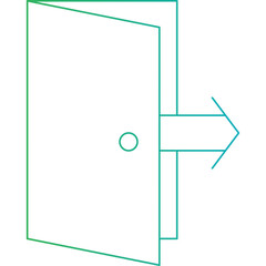 Exit Door single vector icon illustration