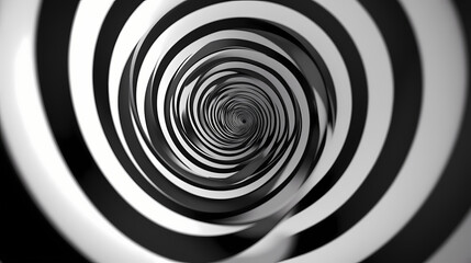 Obraz premium Illusion black and white spiral. Illusion - Waterfall. Illustration