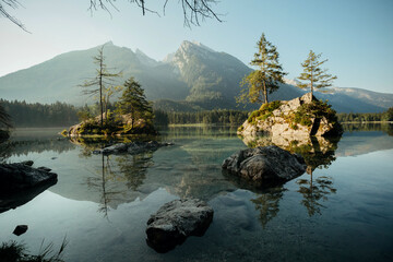Serene Mountain Lake Reflection