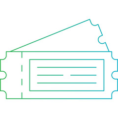 Ticket single vector icon illustration