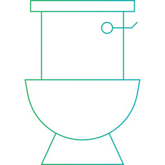 Toilet single vector icon illustration