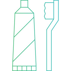 Toothbrush single vector icon illustration