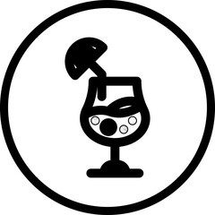 Juice Glass single vector icon illustration