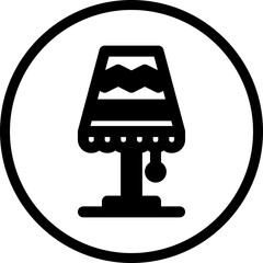 Lamp single vector icon illustration