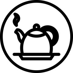 Tea Kettel single vector icon illustration
