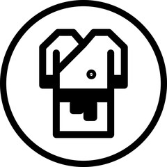 Bath Robe single vector icon illustration