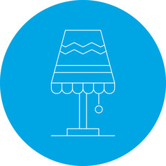 Lamp single vector icon illustration