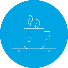 Tea Cup single vector icon illustration