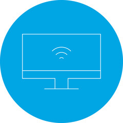 Television single vector icon illustration