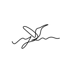 Obraz premium One line birds 