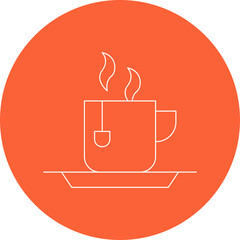 Tea Cup single vector icon illustration