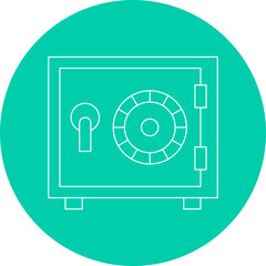 Safebox single vector icon illustration