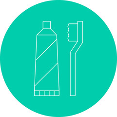 Toothbrush single vector icon illustration