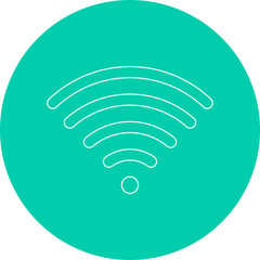 Wifi single vector icon illustration