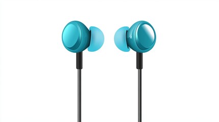 Earphones Icon on White Background
