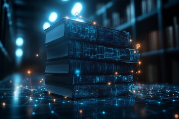 Abstract education outline interconnected symbols like books lightbulbs representing growth knowledge and opportunity with space for inspirational themes