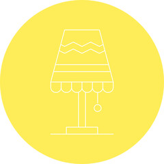 Lamp single vector icon illustration