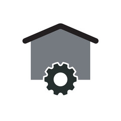 Home service flat icon vector illustration. Service and repair house, renovation, contractor, maintenance house symbol vector design illustration. 