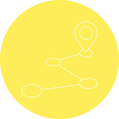 Route single vector icon illustration