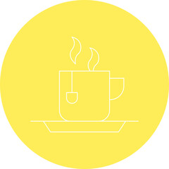 Tea Cup single vector icon illustration