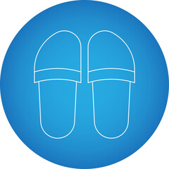 Slippers single vector icon illustration