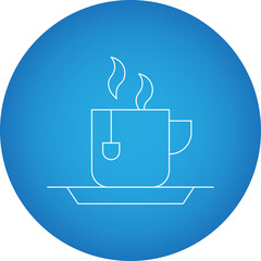 Tea Cup single vector icon illustration