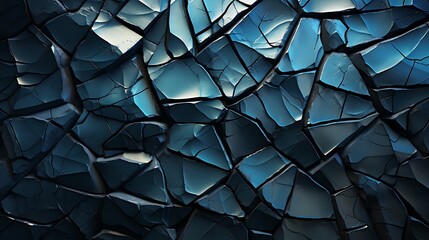 Abstract Dark Blue Cracked Surface Texture