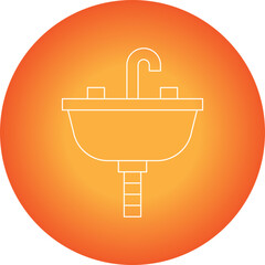 Sink single vector icon illustration