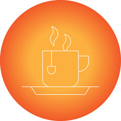 Tea Cup single vector icon illustration