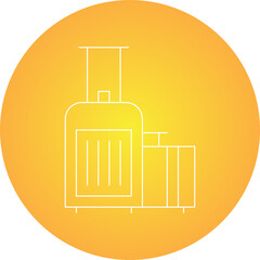 Luggage single vector icon illustration