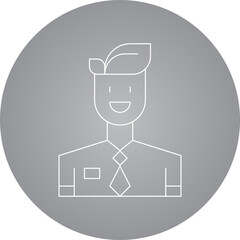 Receptionist single vector icon illustration