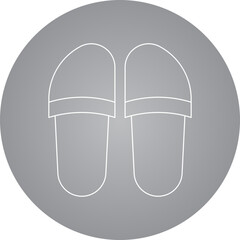 Slippers single vector icon illustration