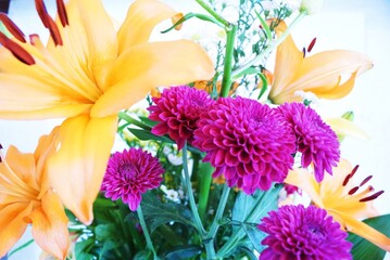 Bouquet de fleurs colorés 