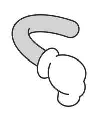 Comic arm cute doodle animated