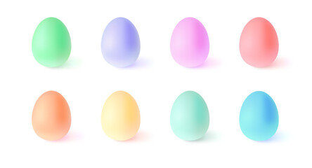 Easter Egg Pile Vector Elements 3d Isolated