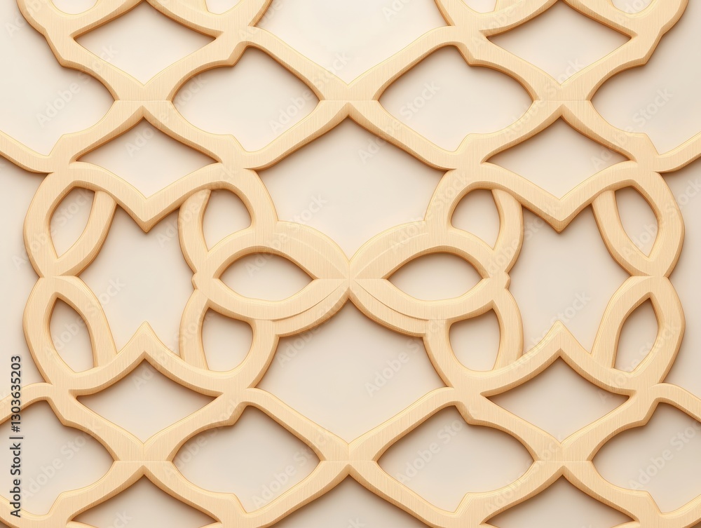 Poster intricate geometric pattern on a smooth surface, showcasing elegant design elements