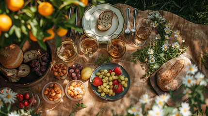 Un momento perfecto: picnic romántico en la naturaleza