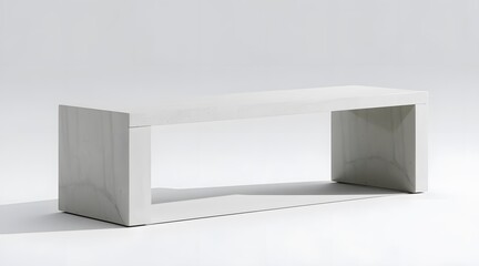 Minimalist gray bench designed for contemporary interiors, showcasing sleek lines and modern aesthetics, perfect for stylish home decor and functional seating solutions.   