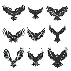 Eagle Icons Set, Graphic Design