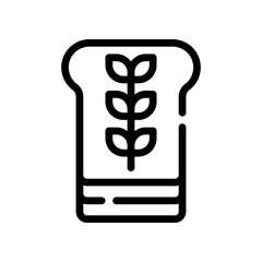 whole grain line icon
