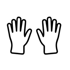 Obraz premium Minimalist Line Art Icon of Protective Gloves for Cleaning and Household Chores, Perfect for Hygiene and Safety Illustrations