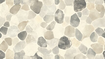 Abstract seamless pattern of organic rounded stones in various shades