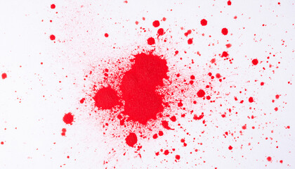 紙に垂らした赤い液体、絵具、インク、血、白い、飛び散る、素材